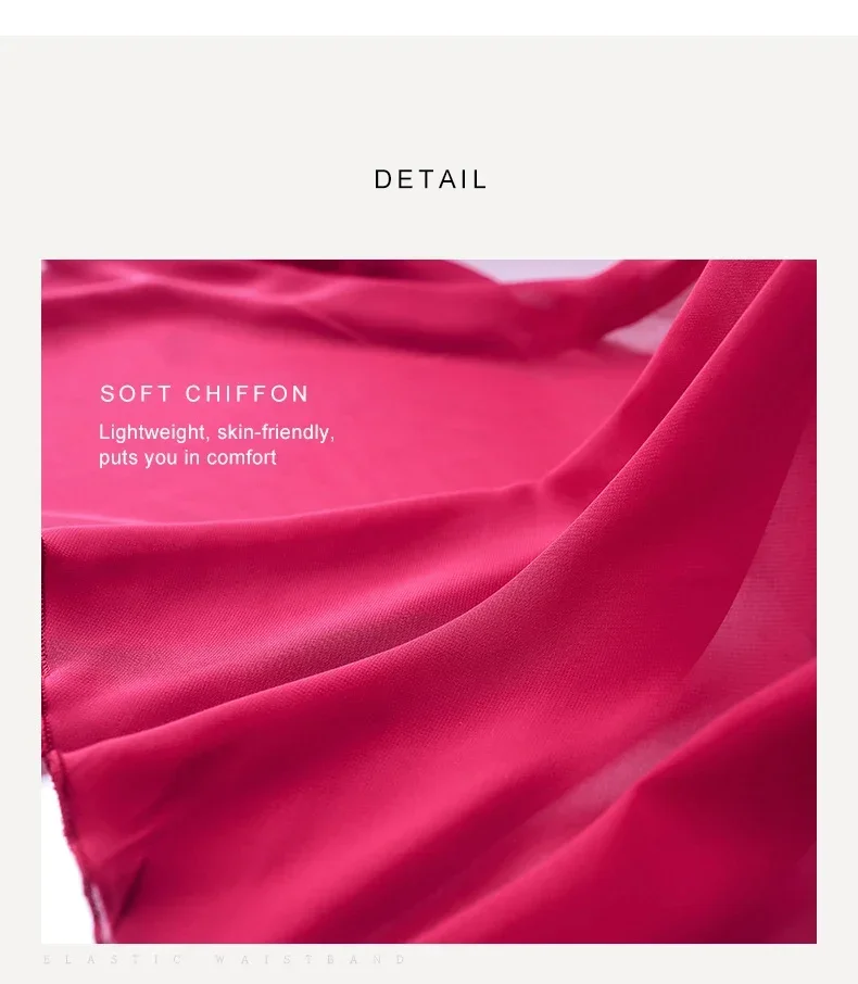 Chiffon Ballett Tutu Tanz Rock Tanz Skate Wrap Schal Gymnastik Ballerina Lyrical Lange Ballett Rock Frauen Ballett Tanz Kleid – Detail 12