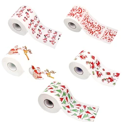 Creative Roll Paper Christmas Pattern Series Toilet Paper Santa Claus Reindeer Tissue New Year Party Paper Xmas Ornament