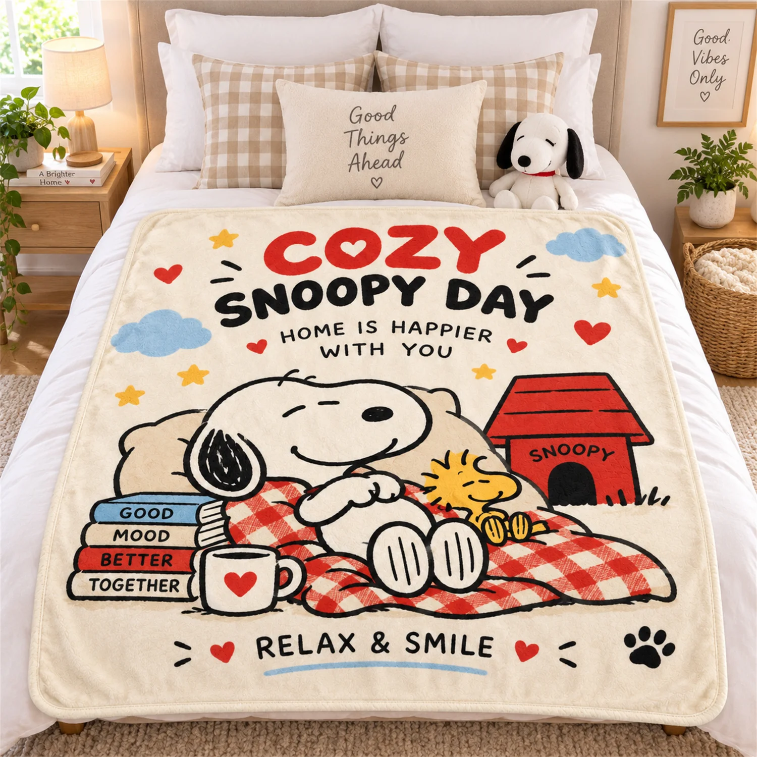 Плед Snoopy из мягкого флиса, – обзор и цена Home Textiles Blanket