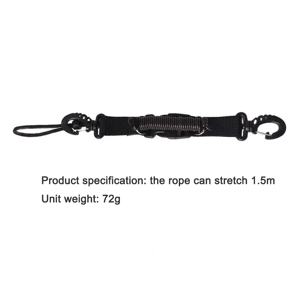 Scuba Diving Lanyard Diving Camera Safety Anti Lost Coil Rope Buckle Clip Hook Anti Fall Rope for Underwater Camera Accessories