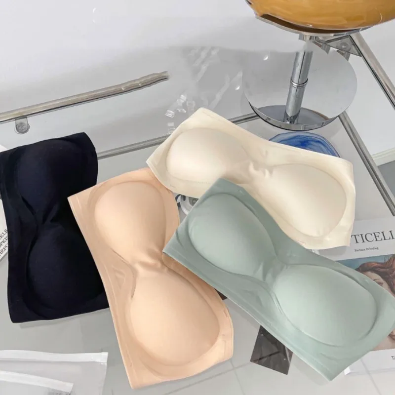 Strapless Bras For Women Seamless Underwear Push Up Wireless Bra Tube Crop Tops Female Summer Comfort Lingerie Padded Top