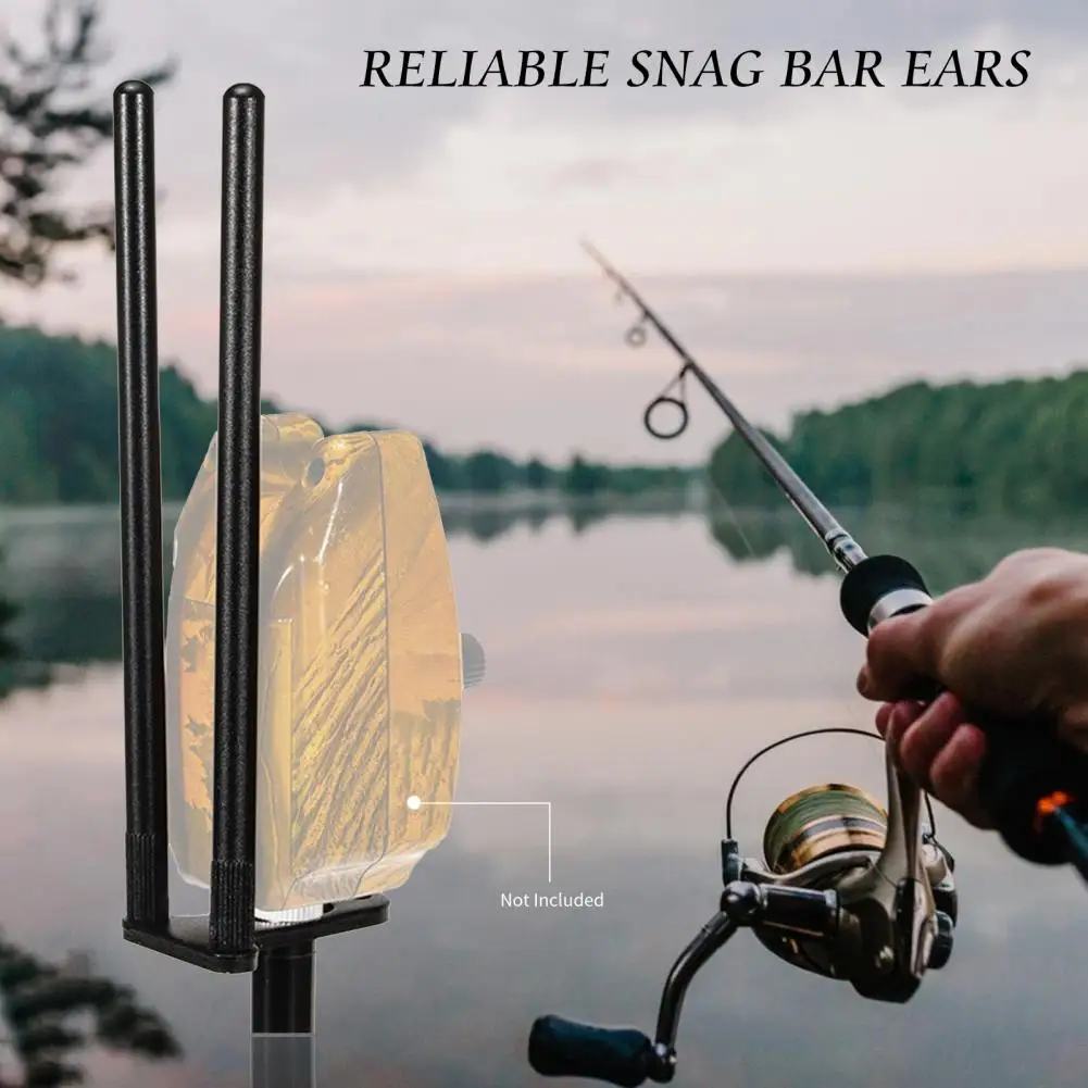 Windproof Clip Wear Resistant Anti-Falling Stable Aluminum Bite Alarm Snag Bar Fishing Tackle Fishing Tools