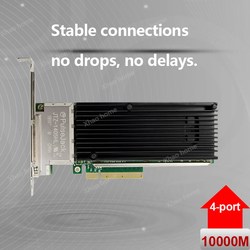 For Intel XL710 4-Port PCI-E 10GBASE-T Ethernet Server Adapter (RJ45) - Compatible with Linux, PC, Soft Router & Vision Capture