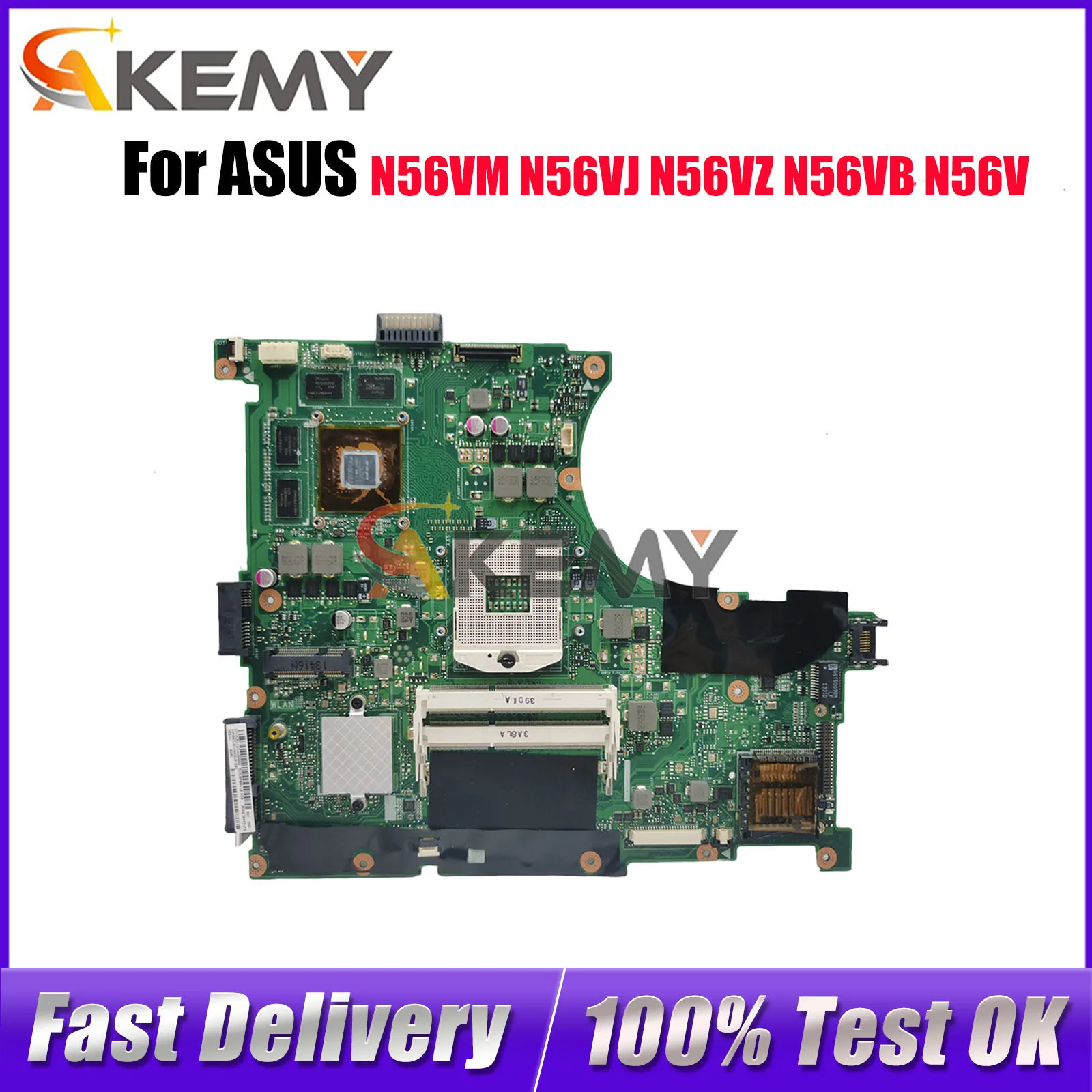 

Материнская плата N56VM для ноутбука ASUS N56VJ N56VB N56VV N56V N56VZ N56VM, материнская плата для ноутбука на складе, 100% тестирование, ОК, быстрая доставка