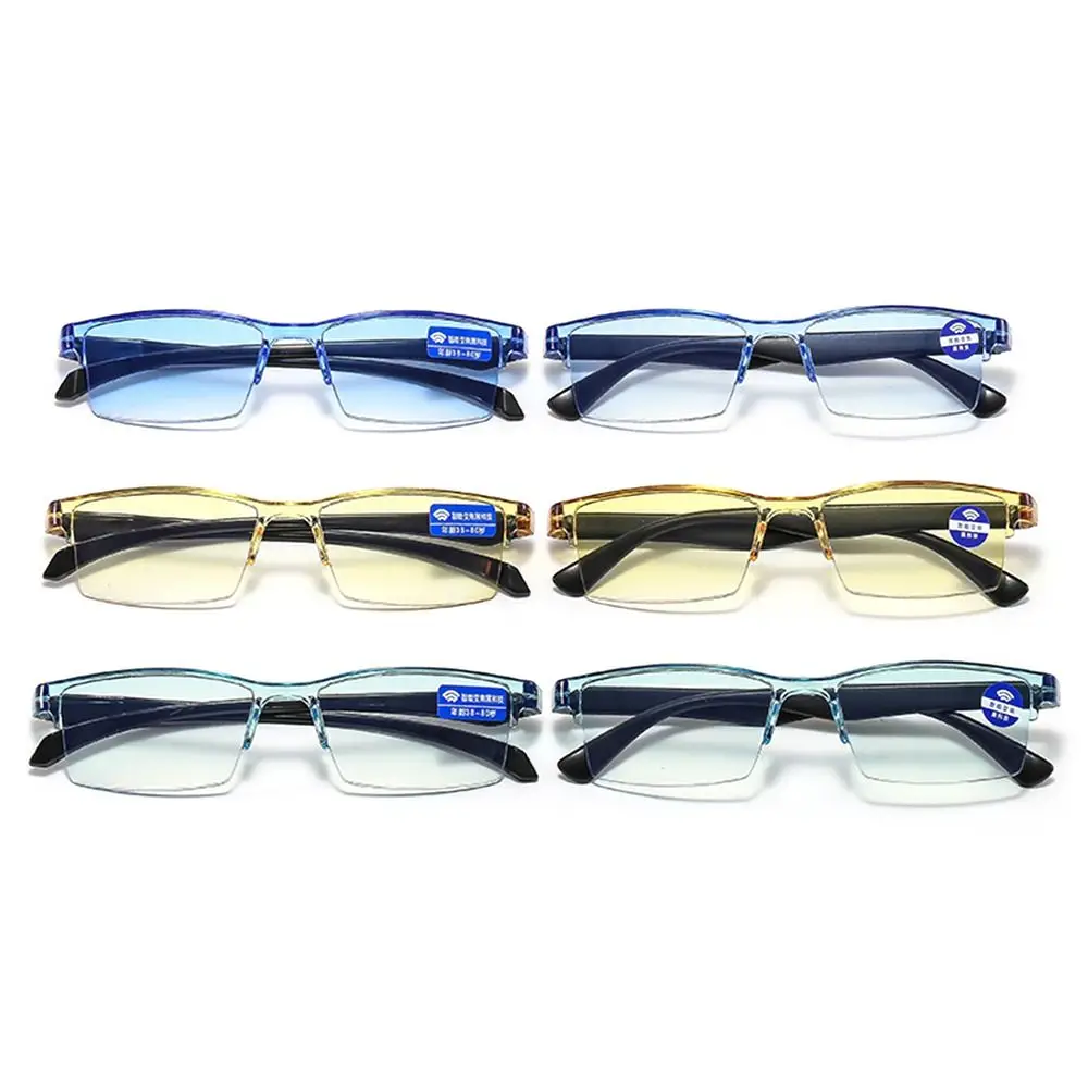 Anti Blue Ray Reading Glasses Smart Automatic Zoom Presbyopia Eyeglasses Autofocus Power Half-Rim Near Far Computer Eyewear