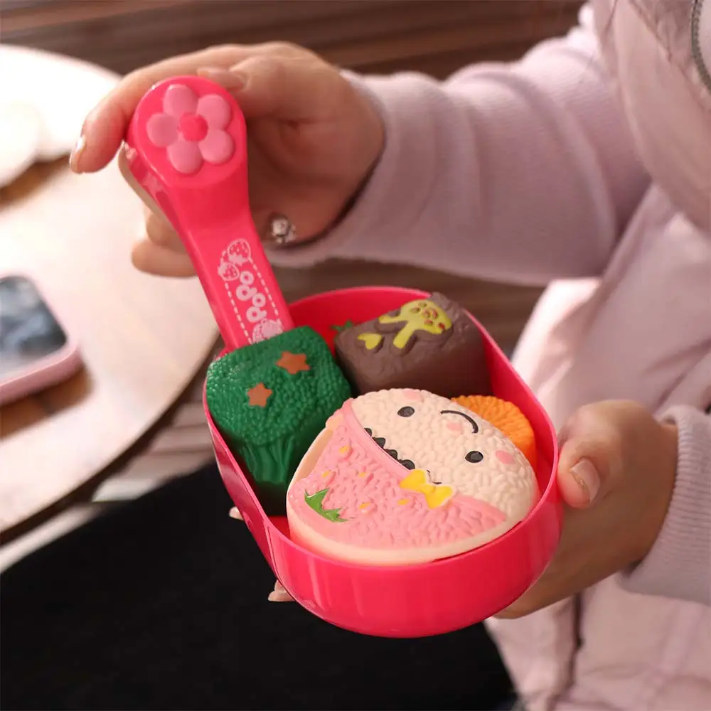 Konijn Vorm Rijstbal Pudding Voeden Set Fantasiespel Vroeg Onderwijs Lunchbox Pudding Simulatie Model Rollenspel Speelhuis