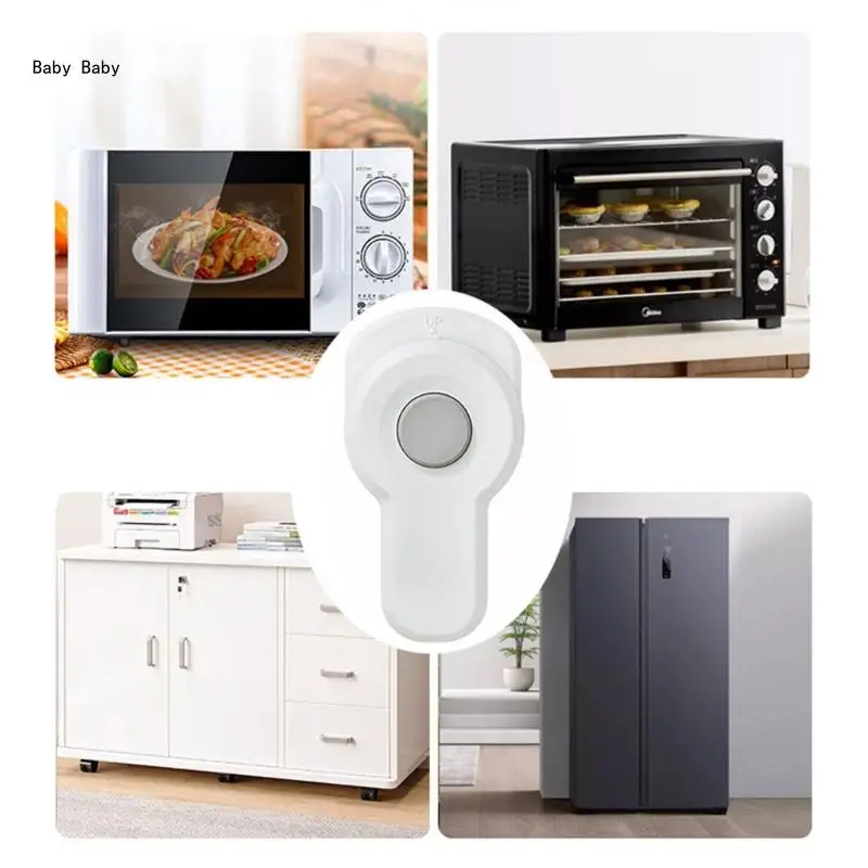 Safety Oven Lock Cabinet Cupboard Lock Childproof Oven Front Lock Universal Refrigerator Lock Adhesive Lock Q81A