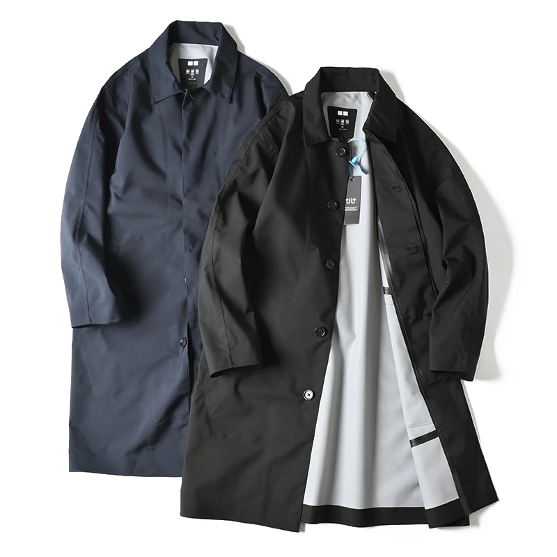 

Весенняя непромокаемая ветровка с лентой на все тело, мужское длинное пальто, молодежное модное свободное покрое сбоку S ket