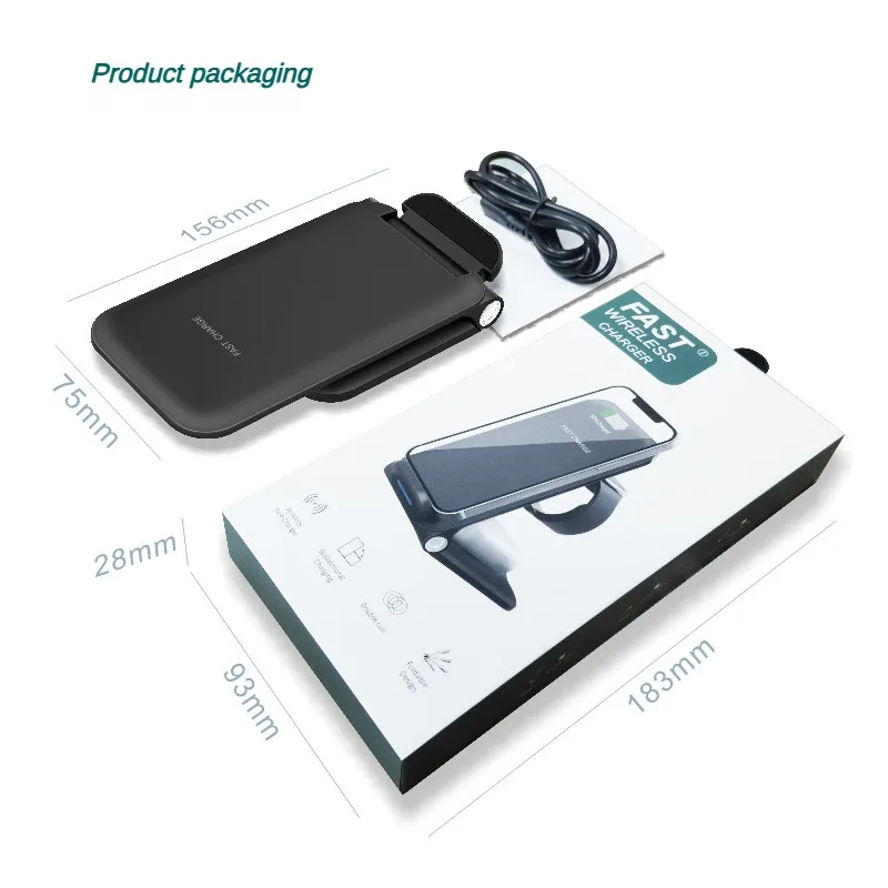 Folding Three-in-one 15w Wireless Charger Suitable for Apple Mobile Phone Headset Desktop Multi-function Vertical Stand Charging