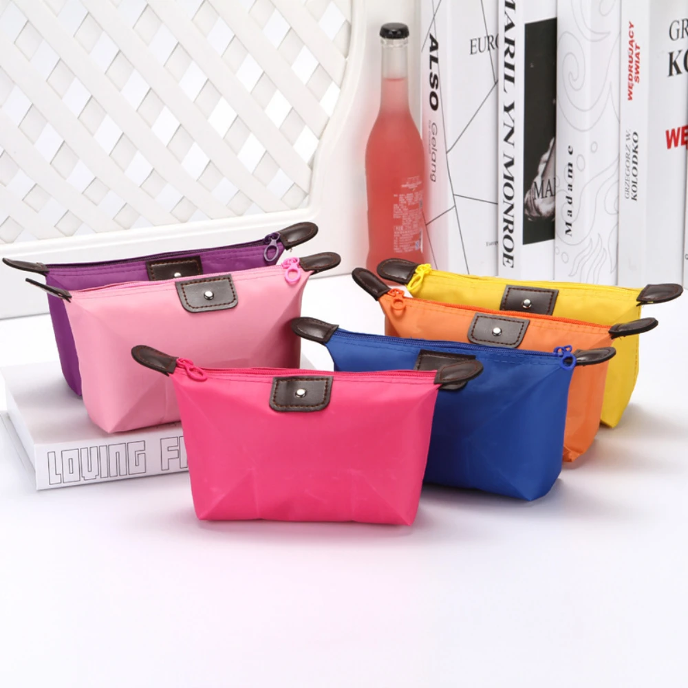 Cosmetic Bag For Women Colorful Waterproof Travel Dumpling Storage Bags Mini Cute Toiletry Makeup Portable Tote Bags Purses