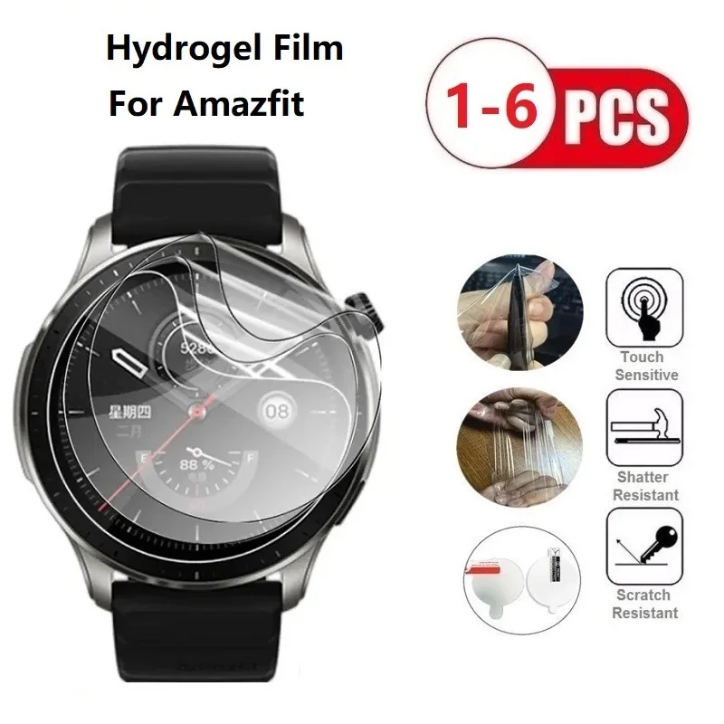 Soft Tpu Hydrogel Film For Amazft Watch GTR 4 3 2 2e Screen Protector Not Glass Protective Film For Amazfit GTR 42MM 47MM Film