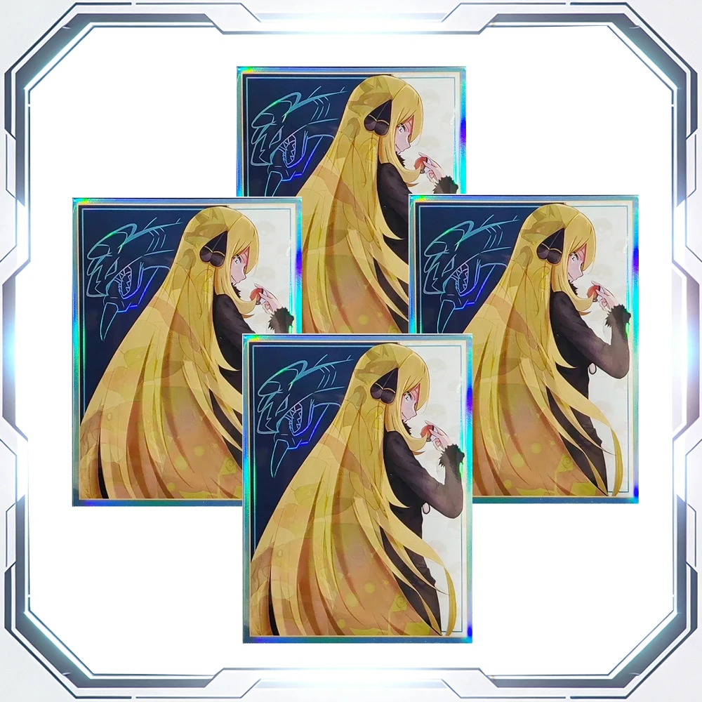 60 peças folha cynthia cartão manga holográfica anime menina ptcg tamanho padrão protetores de cartão mesa 67x92mm para os fãs