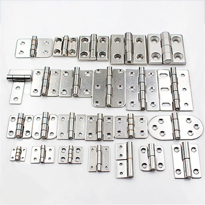 

3mm thick stainless steel hinge set hardware folding hinge industrial flat folding hinge mechanical equipment cabinet rubber