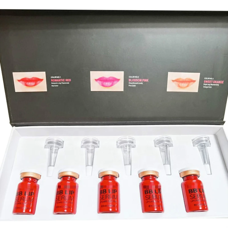 Hot sale Romantic Red orange colour lip semi-permanent BB Lips tint Meso Serum kit / bb lips glow For Semi Permanent Makeup