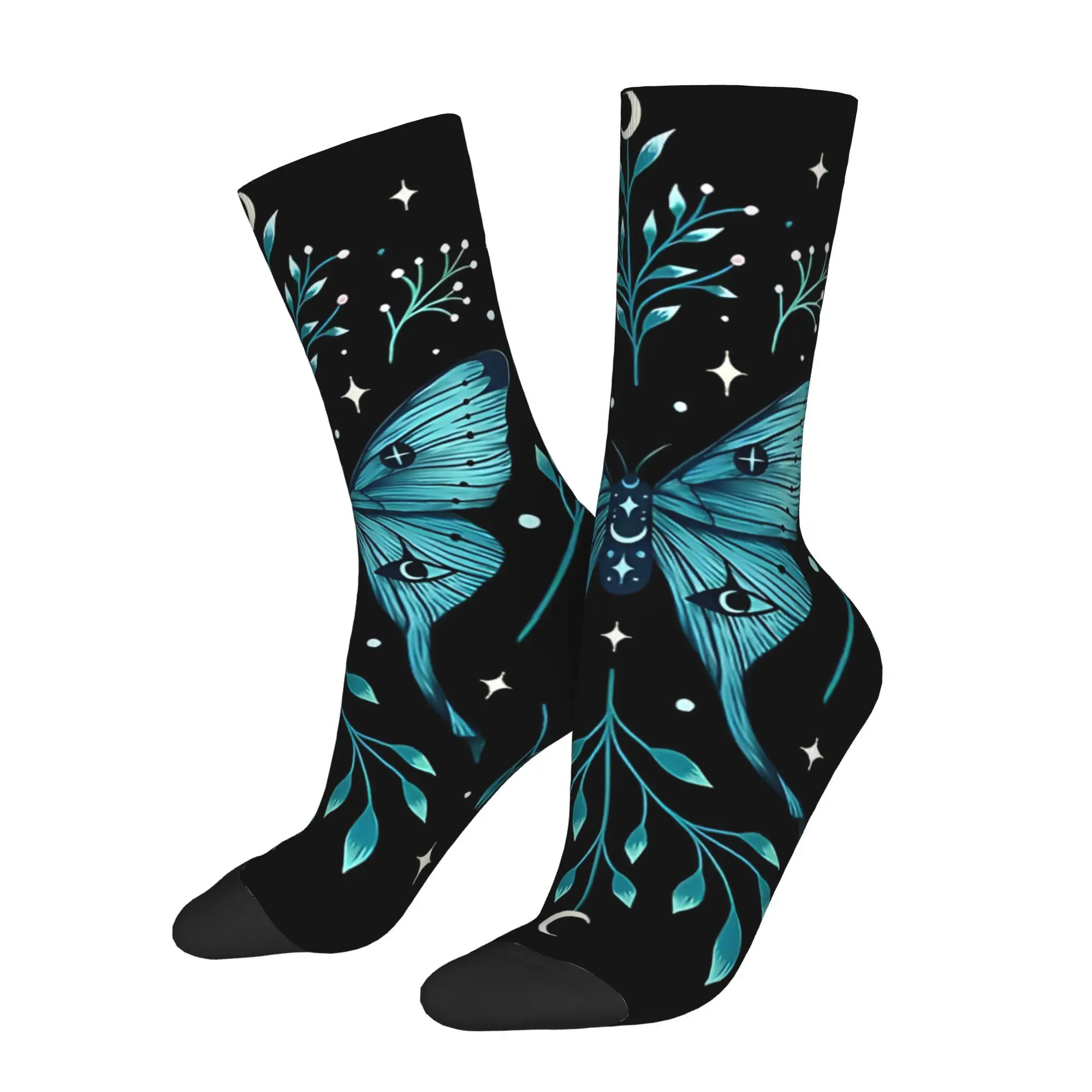 

Красивые мужские носки с бабочками, круглые удобные чулки для езды на велосипеде, повседневная одежда