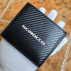 for Volkswagen vw Scirocco car carbon fiber leather wallet Card package car accessories