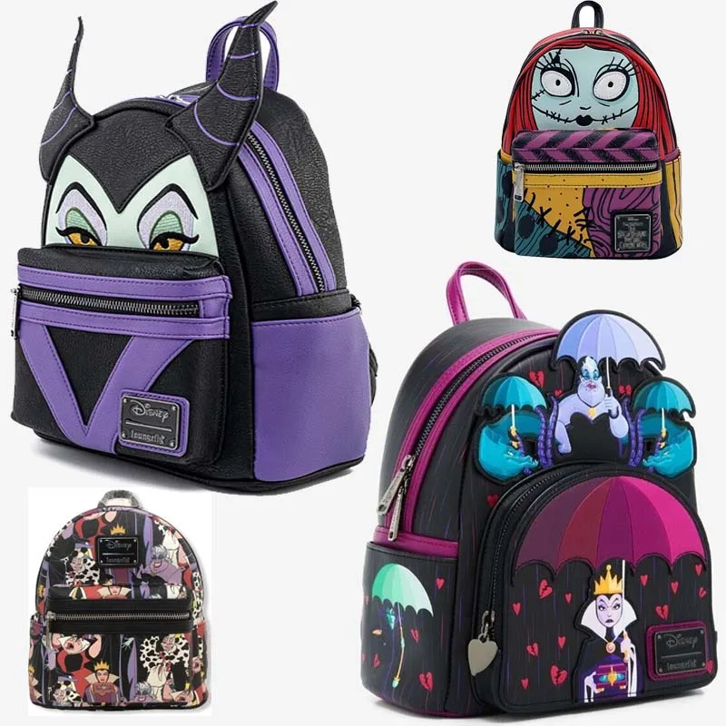 Stitch Lady Bag Children Schoolbag Villains Raining Hearts Mini Backpack Umbrella Queen All Over Print Double Strap Shoulder Bag