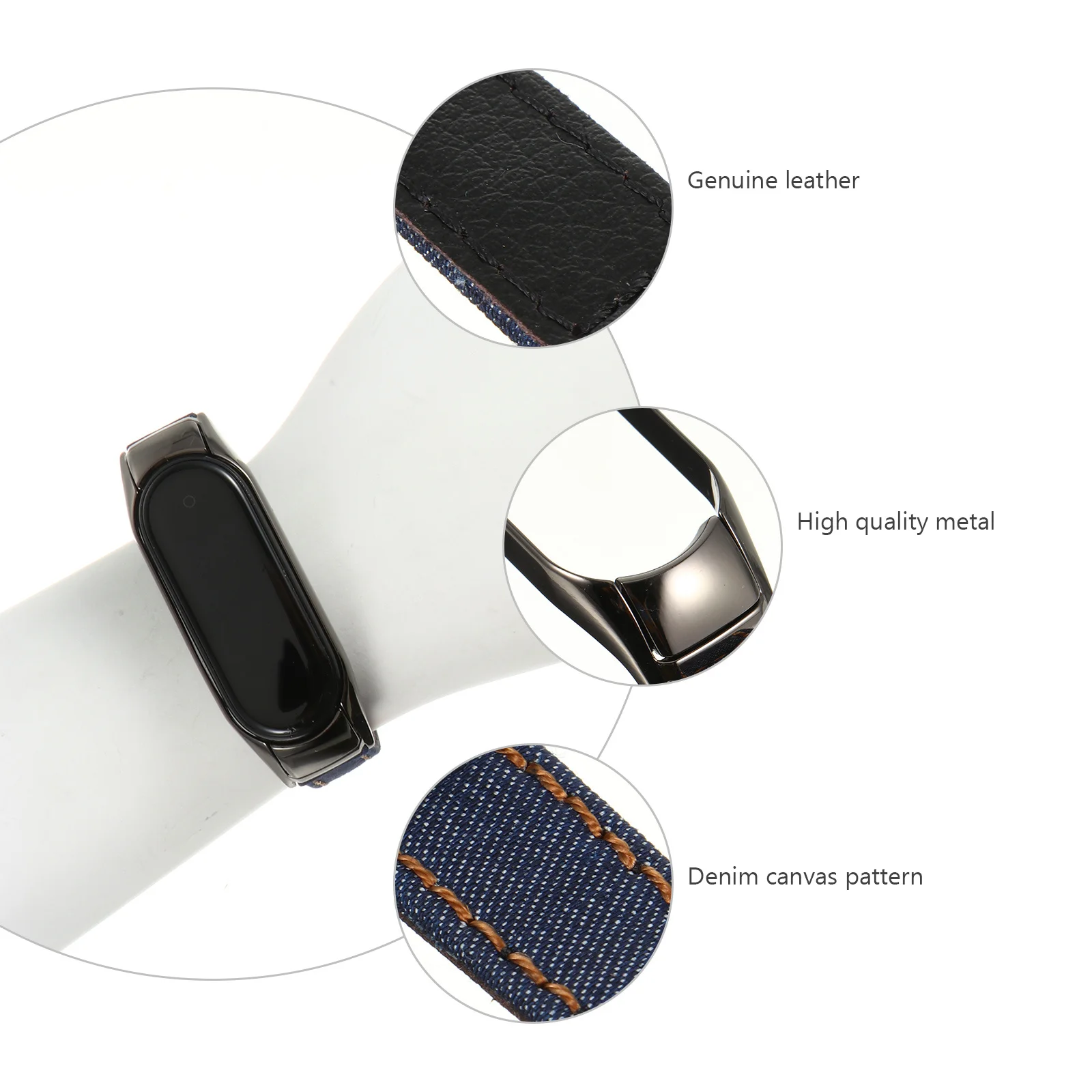 

Watch Strap Compatible 5 Adjustable Length Flexible Breathable PU Replacement Watch Band Fashion