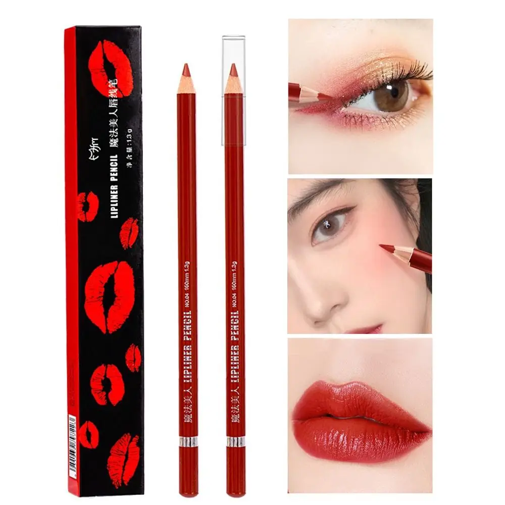 เครื่องสําอาง Non-stick Cup Velvet Lipliner Blusher ลิปสติกปากกาแต่งหน้าเครื่องมือ Lip Liner Lipliner ดินสอ Matte ลิปสติกปากกาอายไลเนอร์