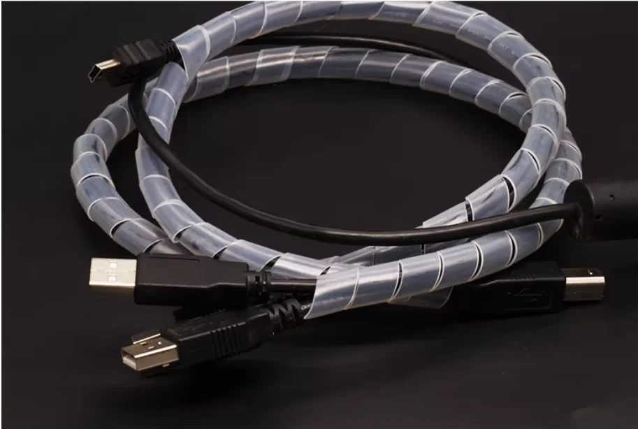 4mm/5mm/6mm/8mm/10mm/12mm New Spiral Wrap Sleeving Tube Flame Retardant Cable Protective Sleeve Band Winding Pipe Wire Sleeves