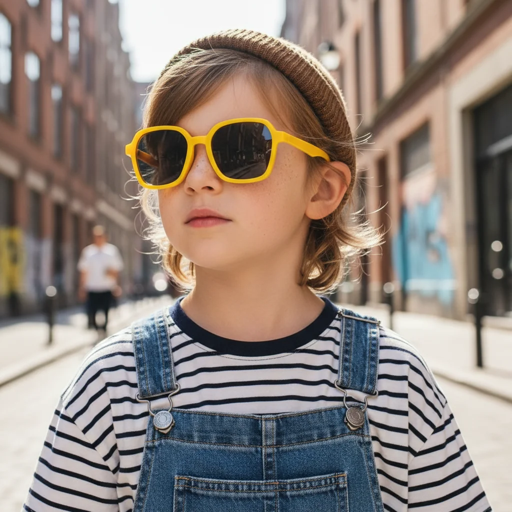 Macaron Color Kids' Square Sunglasses, Lightweight Flexible Material, Baby Uv400 Anti-Uv Sunglasses 779