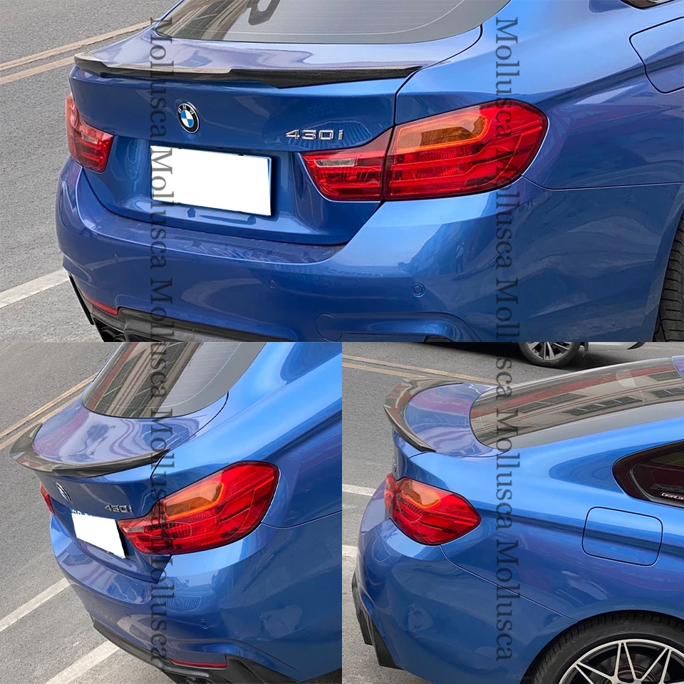 車用カーボンファイバーリアスポイラー,BMW 4シリーズ,f36,4ドア,cran