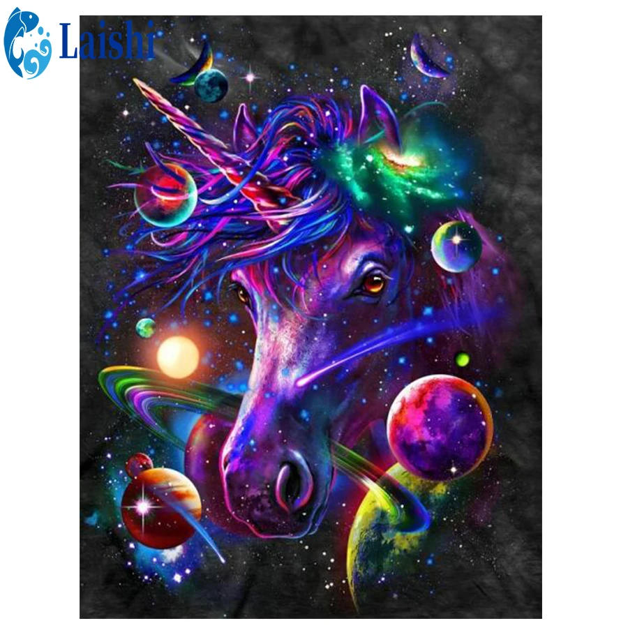 

5D DIY Diamond Painting Colorful unicorn Rhinestone Embroidery Cross Stitch Kit Mosaic Diamond Art Home Decoration pictures