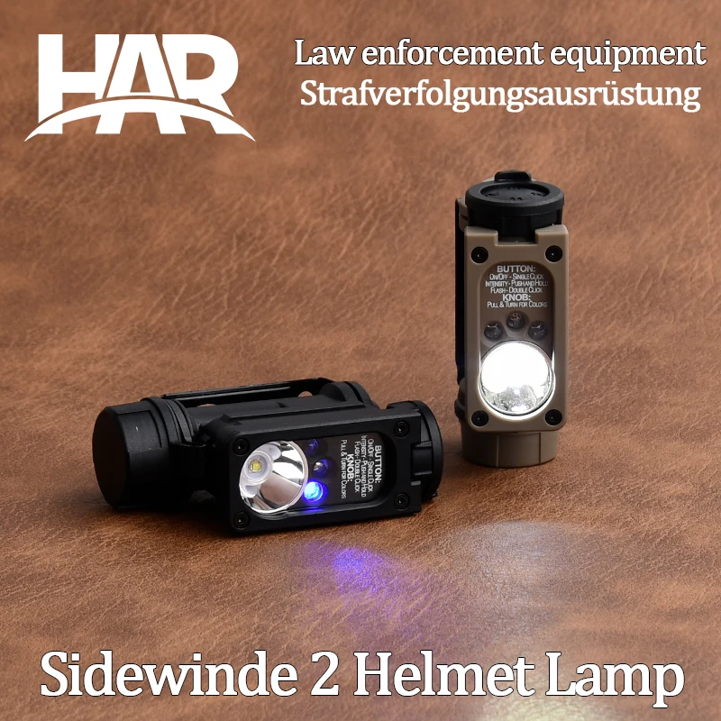 

WADSN Sidewinder 2 FAST Helmet Light Red Blue IR White LED Headlamp Strobe Torch Multifunctional Tactical Lighting Equipment