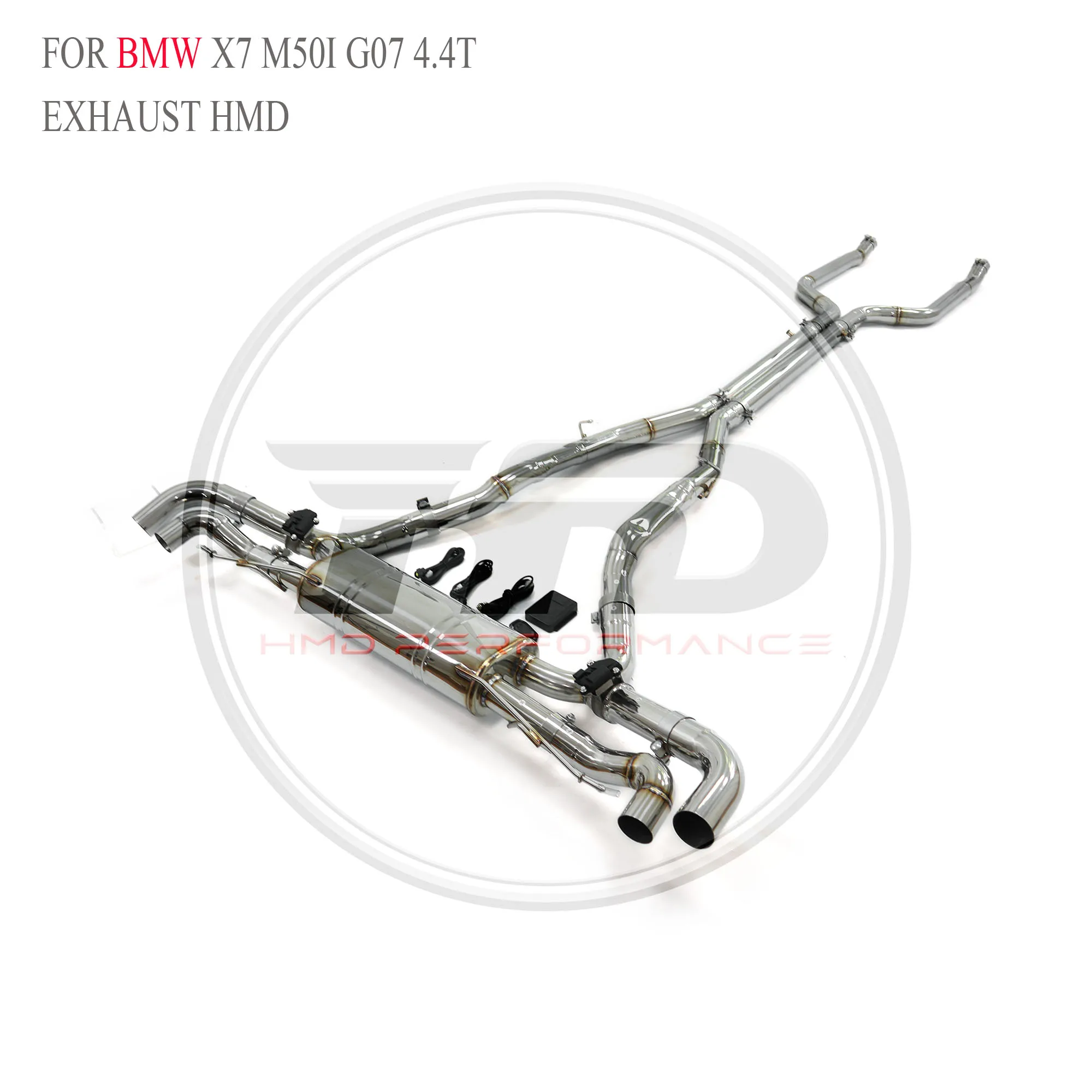 HMD Stainless Steel Exhaust System Performance Catback for BMW X7 M50I G07 4.4T Modification Electronic Valve