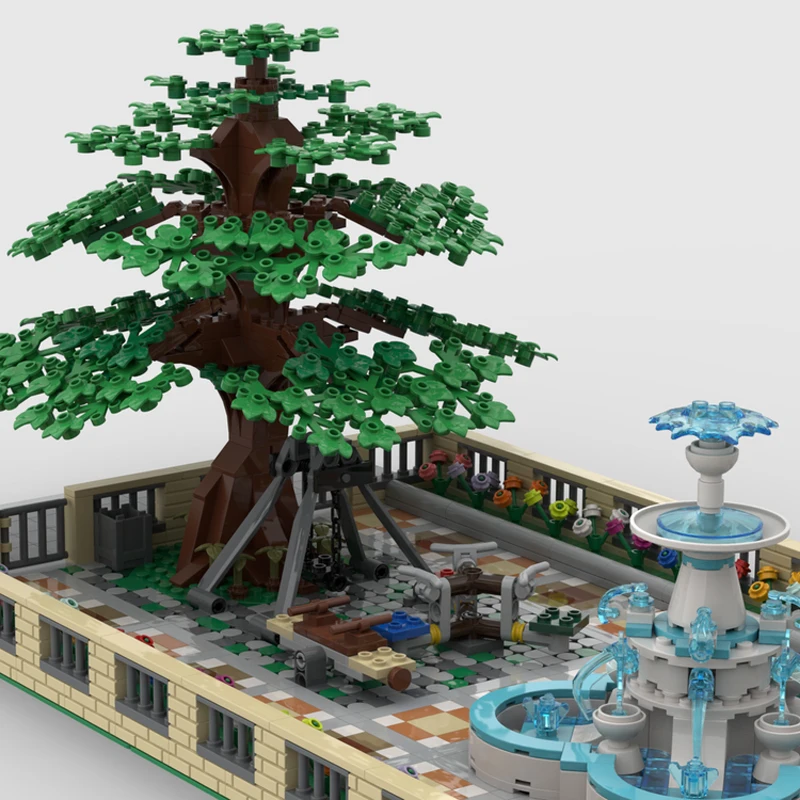 2327 pièces de construction modulaire, parc urbain MOC, conception de blocs de construction modulaires personnalisés, modèle éducatif, jouet de bricolage pour garçon, cadeau de festival