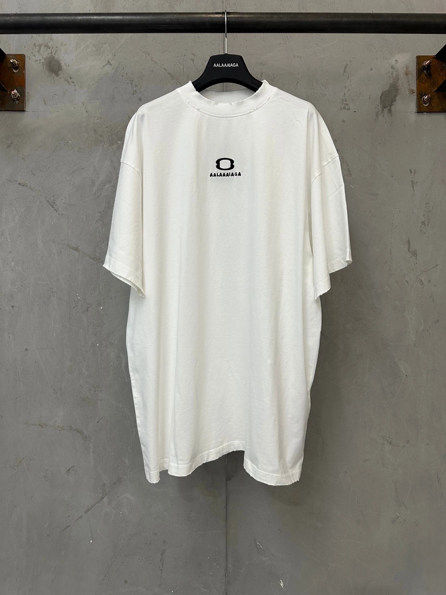 Loose Fit Cotton T-Shirt Parisian Style Summer Trend Double Ring Embroidery Logo Unisex Short Sleeve round Neck Tee