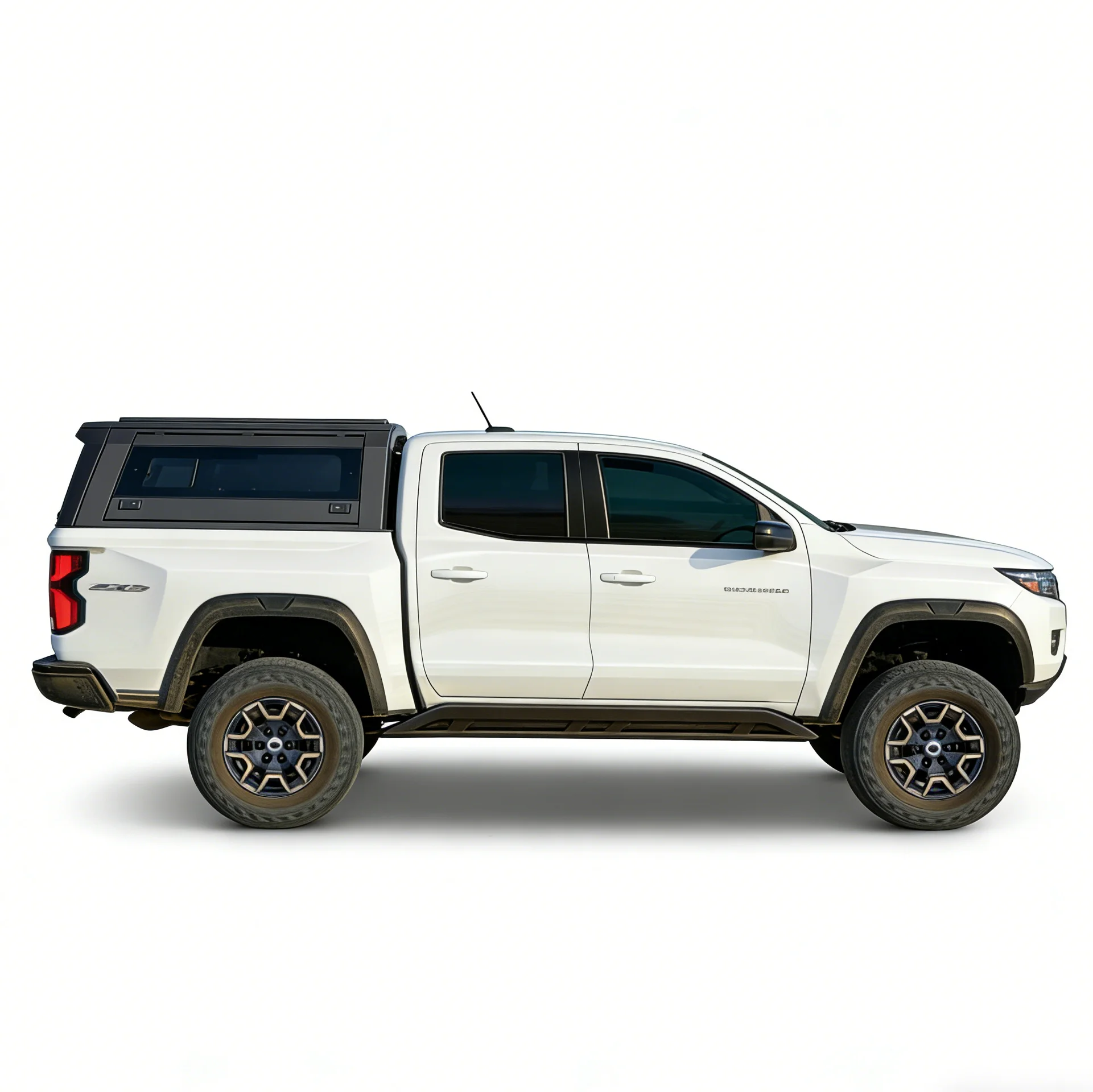 In Stock Fishing Pickup Cap Lightweight UV-Resistant Topper Canopy Cover for Chevrolet Colorado (Slant Back + Side Step)