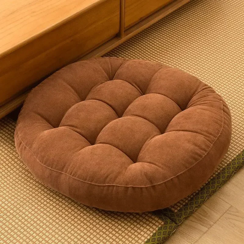 Meditation Floor Round Pillow for Seating on Floor Solid Tufted Thick Pad Cushion For Yoga Balcony Chair Seat Cushions