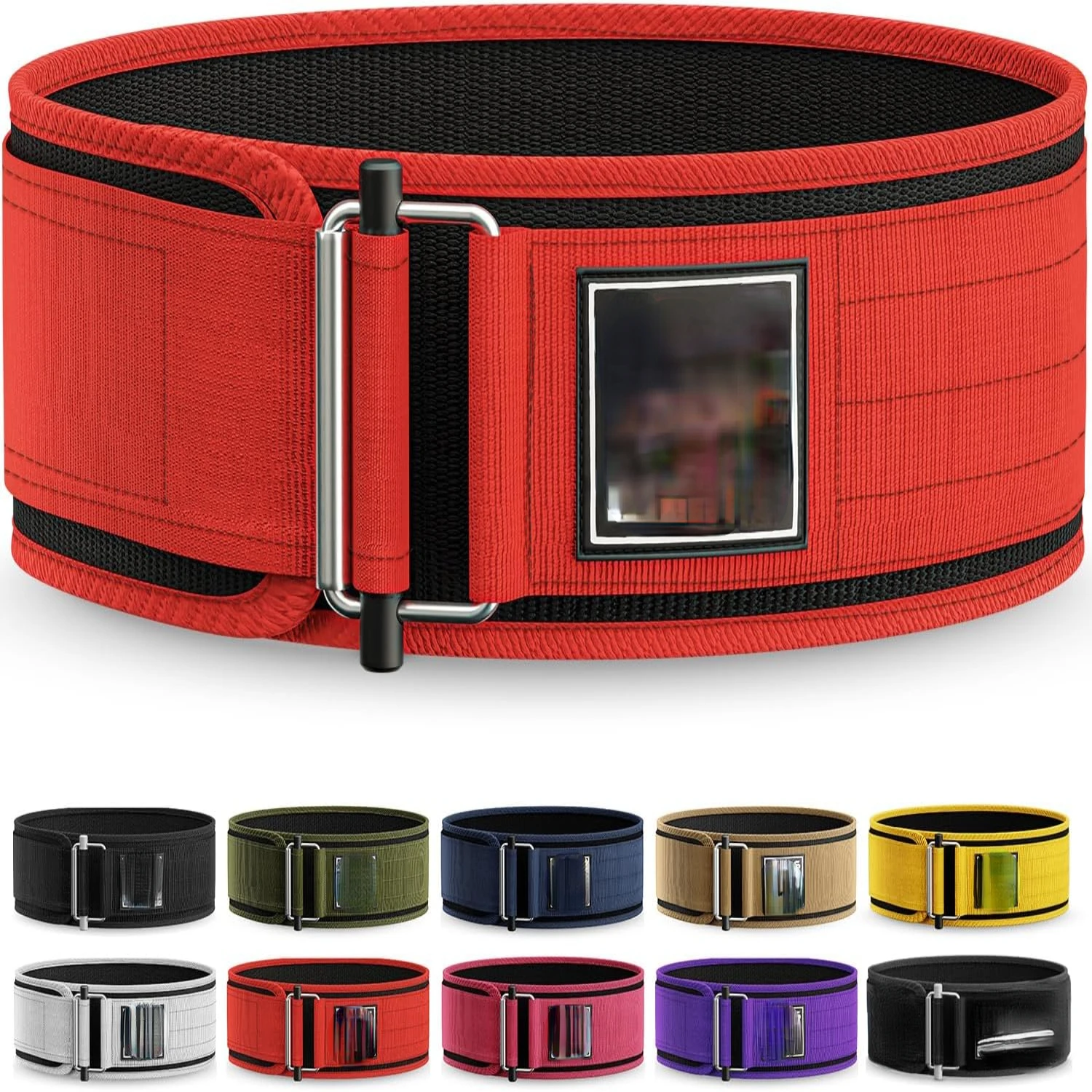 High-Quality Premium Red Heavy-Duty Weightlifting Belt - Perfect Choice for Dedicated Functional Fitness Athletes Looking for Su