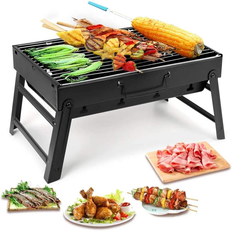 

BBQ Grill Folding Portable Lightweight smoker Grill, Barbecue Small desk Tabletop Outdoor