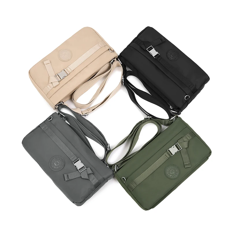 

2025 Новая нейлоновая ткань, водонепроницаемая сумка через плечо большой вместимости, модная повседневная универсальная легкая сумка через плечо с несколькими карманами