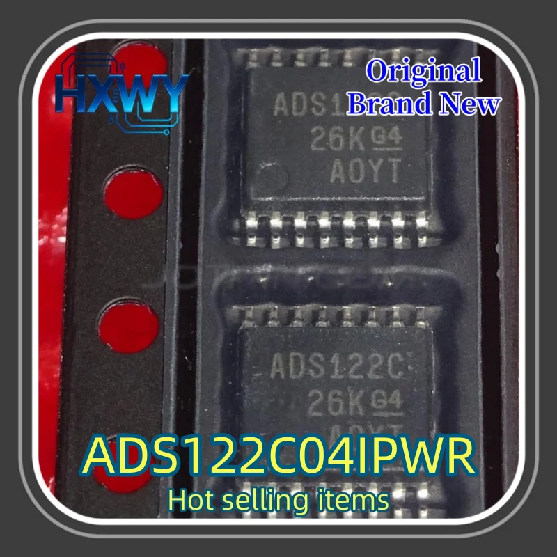 (5/50 pieces) ADS122C04IPWR ADS122C TSSOP16 Analog-to-Digital Converter Chip New Electronic Parts High Quality Fast Delivery