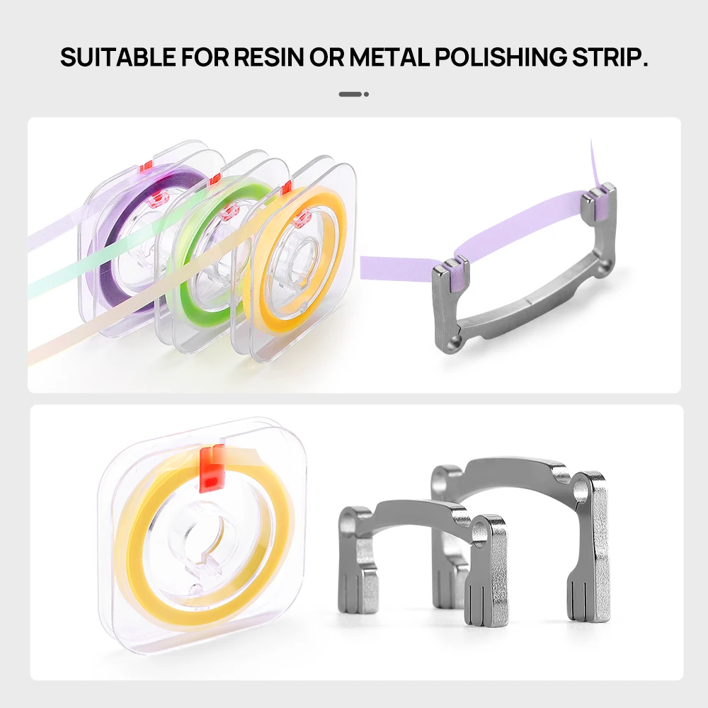 Joy dental 2pcs Zahn polierst reifen halter Set Metall Hand veredelung Zahnarzt werkzeug für Harz zähne Schleifen Schleifen Formen – Detail 9