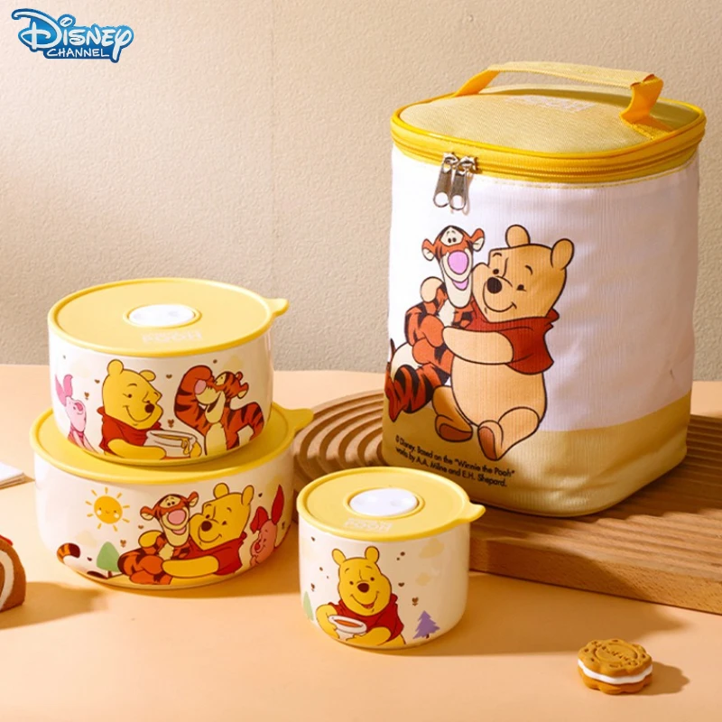 ชุดชามเซรามิกน่ารักลายการ์ตูนดิสนีย์ 3 ชิ้น ลายมิกกี้เมาส์ เหมาะสำหรับนักเรียน ของขวัญ