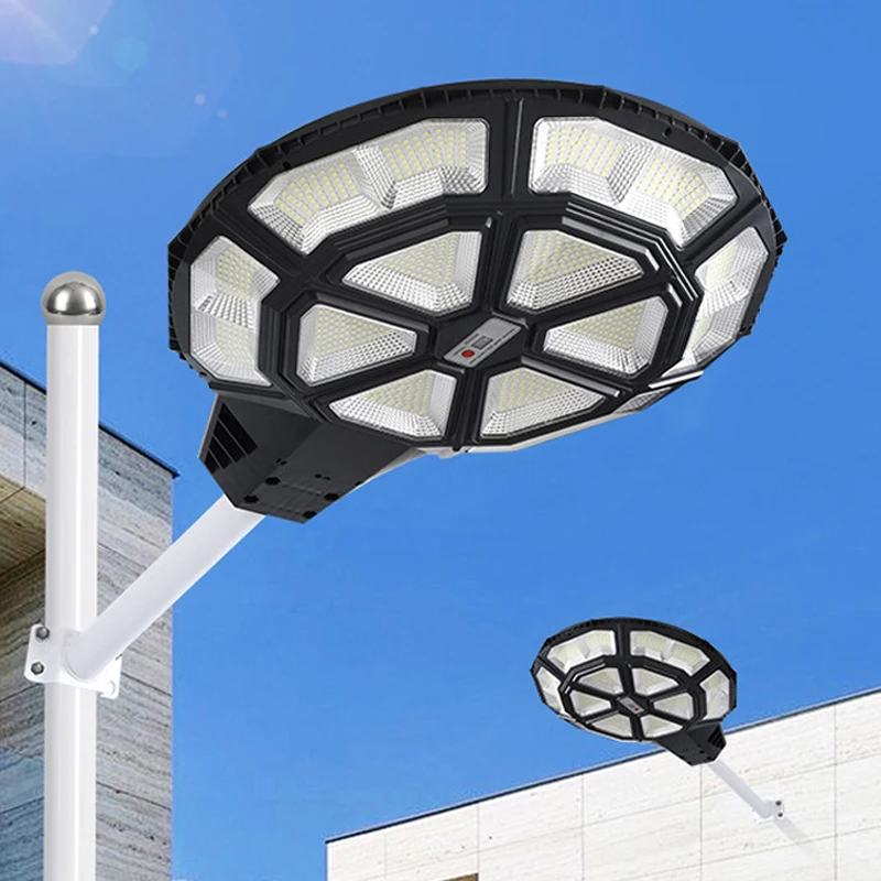 luzes solares redondas com sensor de movimento ufo ao ar livre impermeavel lampada de rua para iluminacao jardim luz solar 01