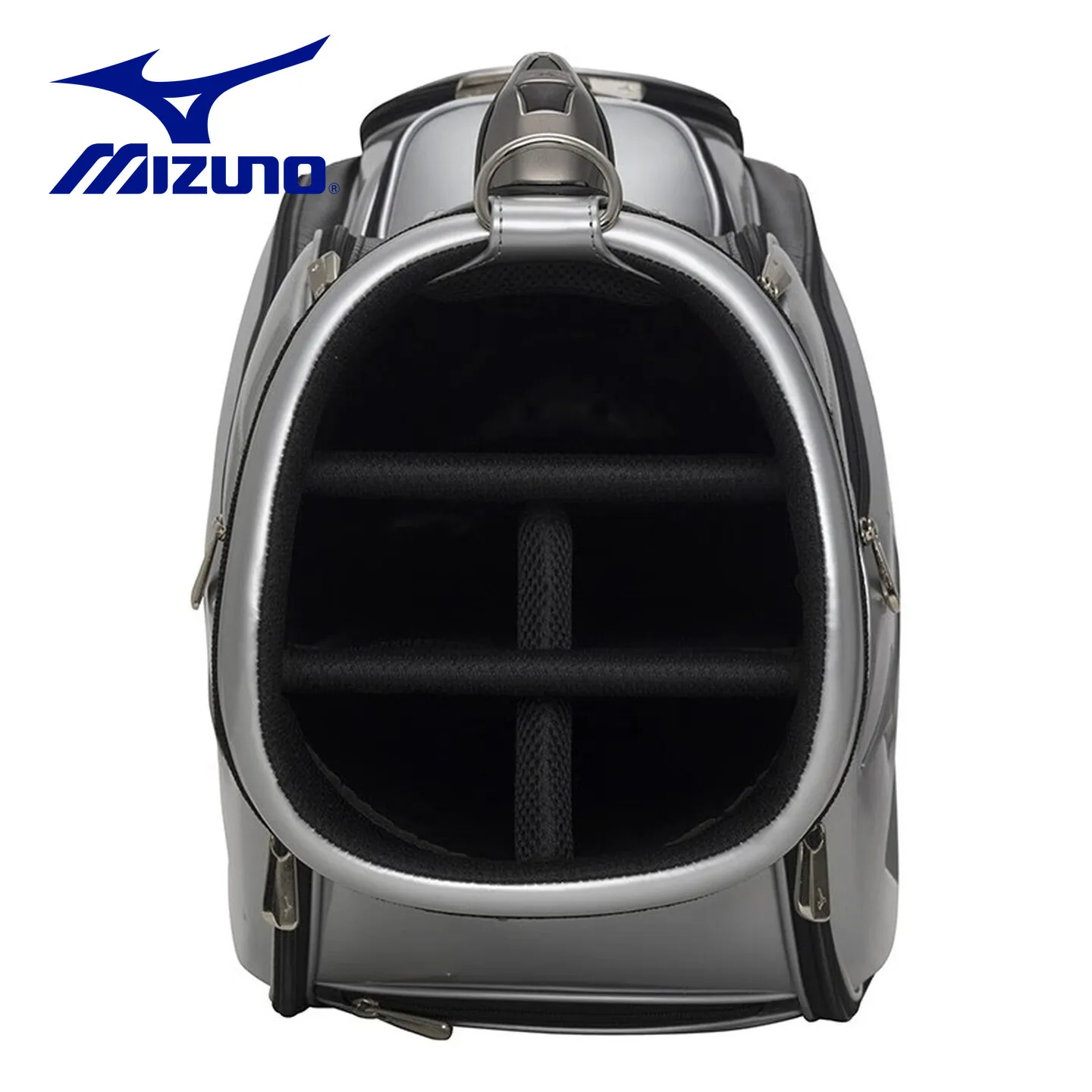 Mizuno JPX Men Golf Bag 5LJC223303 Lightweight Cart Bag 9.5 Inch Synthetic Leather Portable Club Organizer Silver Original view 4