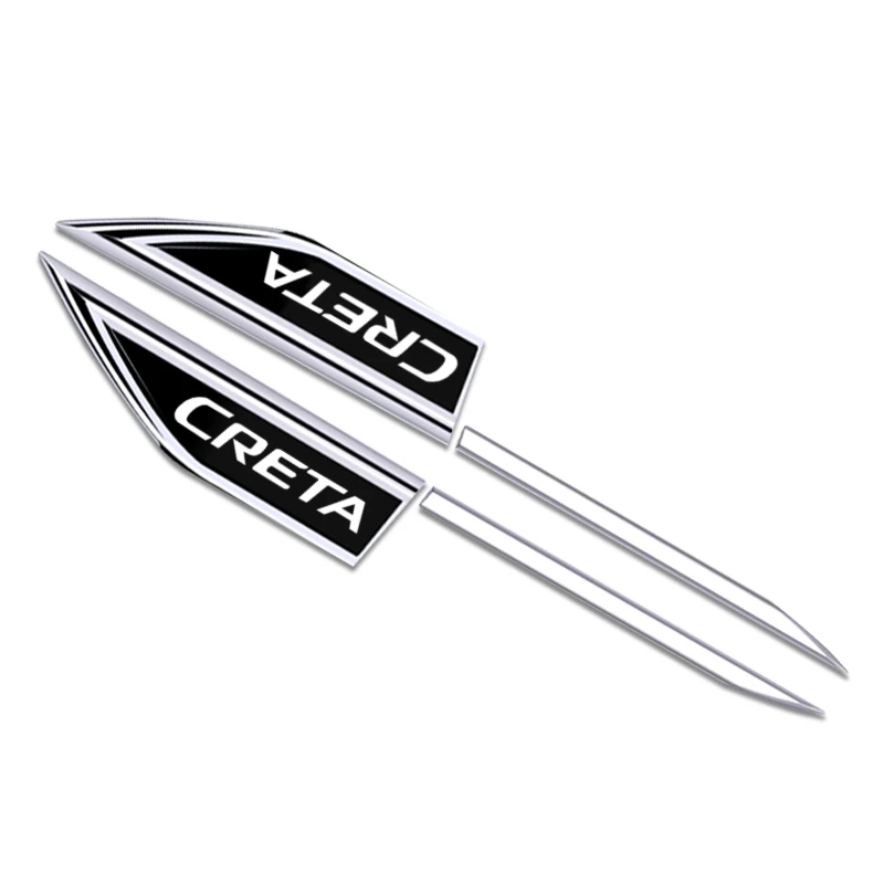 Car Body Protective Sticker 3D Metal Car Emblem Logo Fender Blade Decal Badge For Hyundai I10 I20 Ix25 I40 Ix55 Equus Creta Ioni