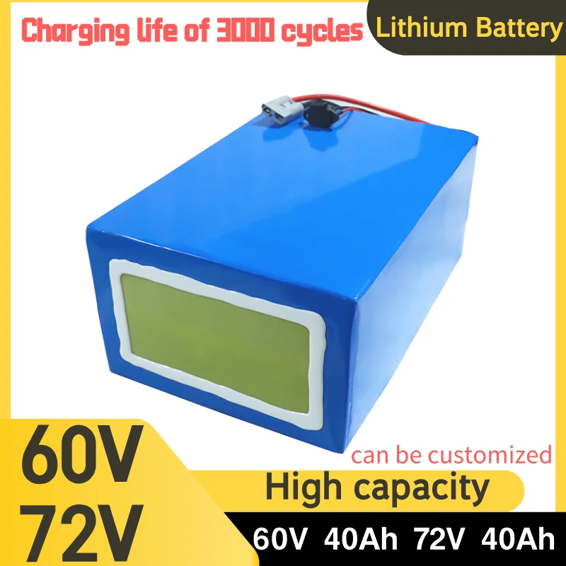 

48V 40Ah 60V 72V Ebike Batteri Pack 52V 50AH 36V Electric Bicycle Escooter Battery 4400W 500W 750W 1000W 1500W 1800W 2000W 3000W