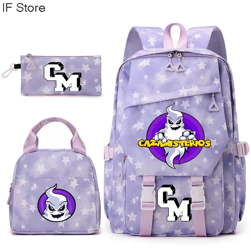 CLUB MISTERIO three piece backpack set Boy and girl lunch box bag pencil case Fashionable large capacity High Quality Backpacks