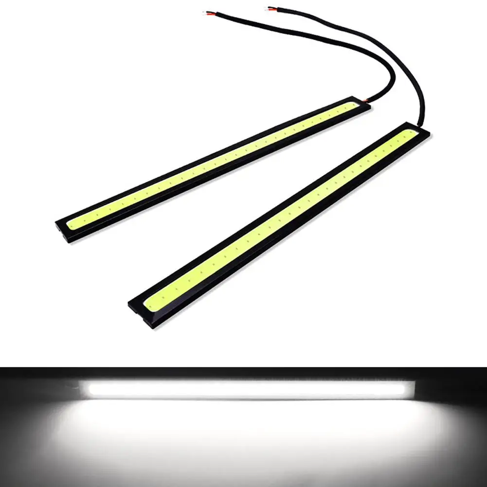 

Car LED Bulb Driving Daytime Running Light 17CM DRL Light Styling Atmosphere Fog Lamp 12V Super Bright 7000K COB Bar Auto E8V3