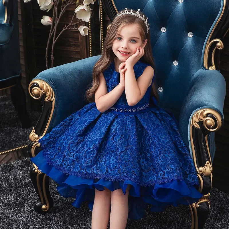 Four Seasons Children Clothing Girls Dresses Fashion Princess Dress for Girls Sleeveless Kids Flower Girl Dresses 3-13 Years