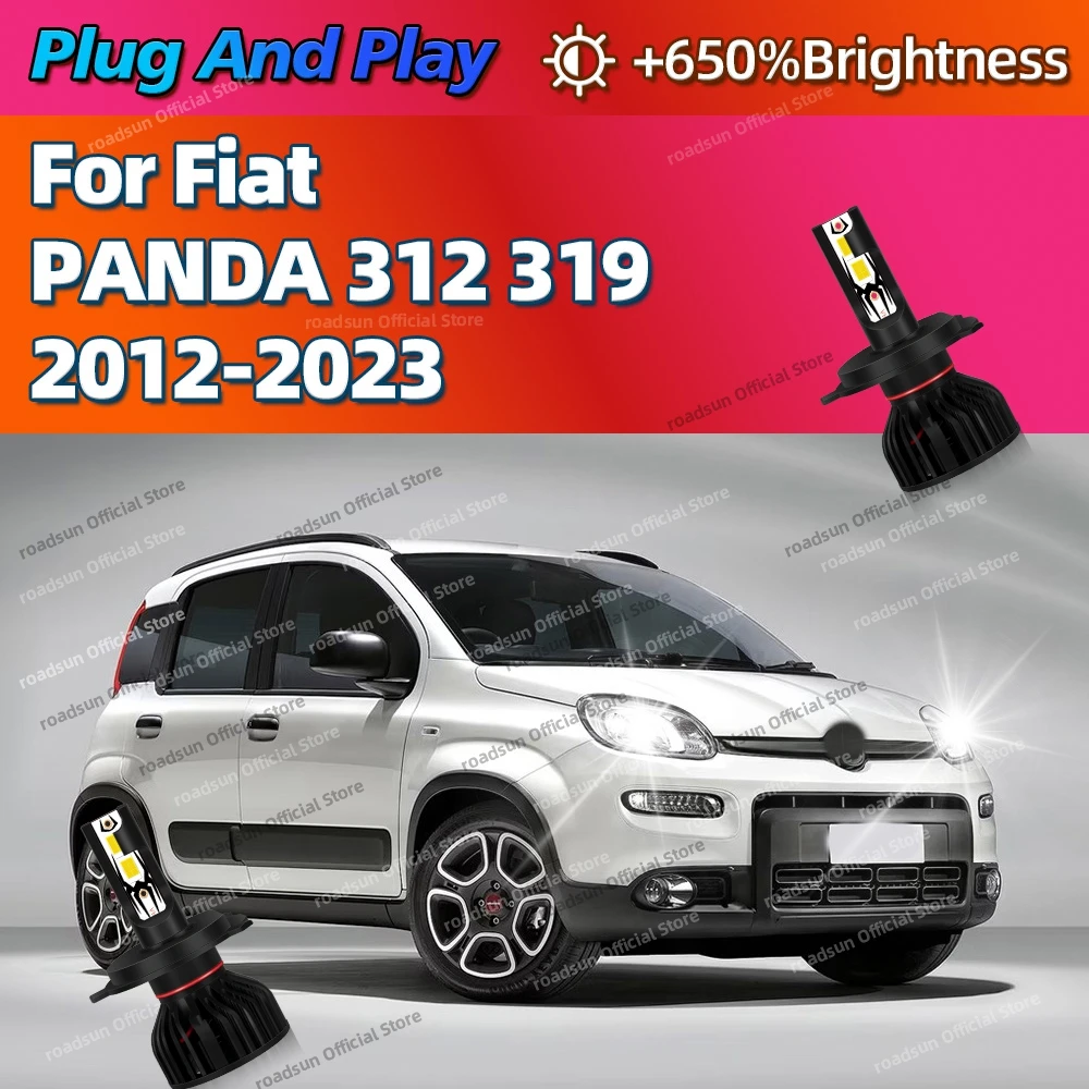6000K Bulb Canbus Led Lamp CSP High Power Car Headlight Light 180W For Fiat PANDA 312 319 2012-2023 2013 2014 2015 2016 2017