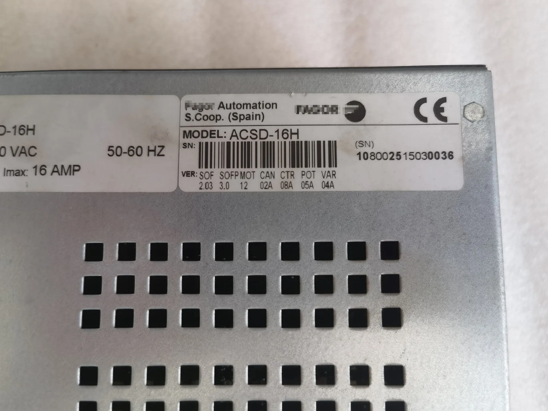 محرك سيرفو ACSD-16H ACSD-20L لـ Fagor