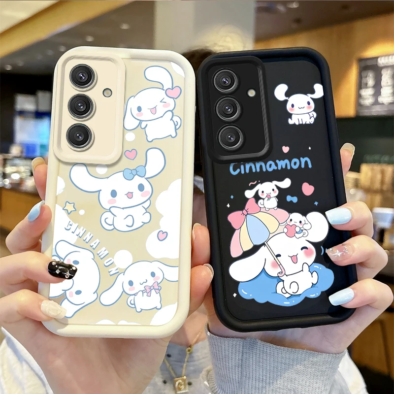 Cute Sanrio Cinnamoroll Phone Case for Samsung Galaxy A35 A34 A33 A32 5G A31 A30 A24 A23 A22 A16 A12 A06 A03 M55 Dustproof Cover