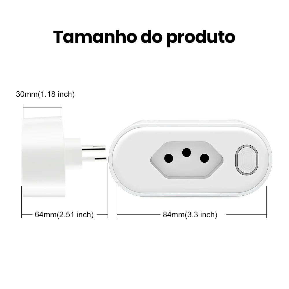 AVATTO Tuya Zigbee Brazil Smart Plug with Power Monitor, Smart Life App Remote Smart Socket Outlet Work for Google Home, Alexa